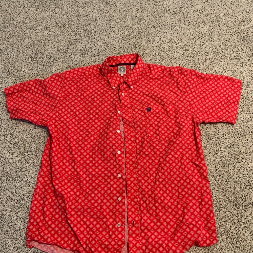 Cinch Red Casual Button Down Shirt